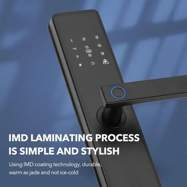 Alt view image 6 of 7 - Electronic Smart Door Lock APP Fingerprint Card Password Key Home Security NEW
