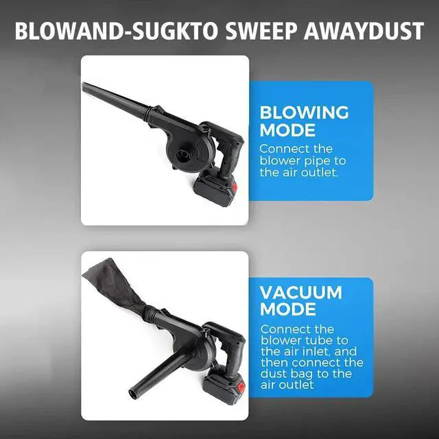 Alt view image 5 of 7 - Leaf Blower, 21V Cordless Electric Blower with 2 2.0Ah Batteries and 1 Charger