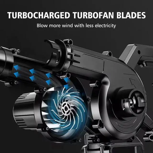 Alt view image 4 of 7 - Leaf Blower, 21V Cordless Electric Blower with 2 2.0Ah Batteries and 1 Charger