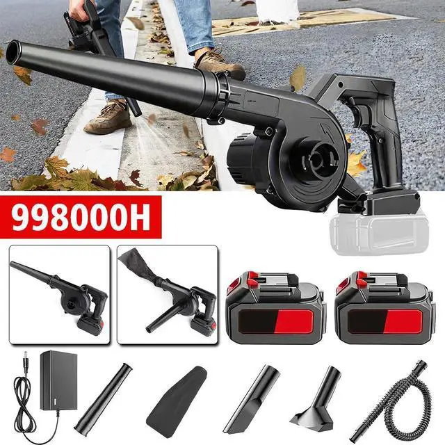 Main image of Leaf Blower, 21V Cordless Electric Blower with 2 2.0Ah Batteries and 1 Charger