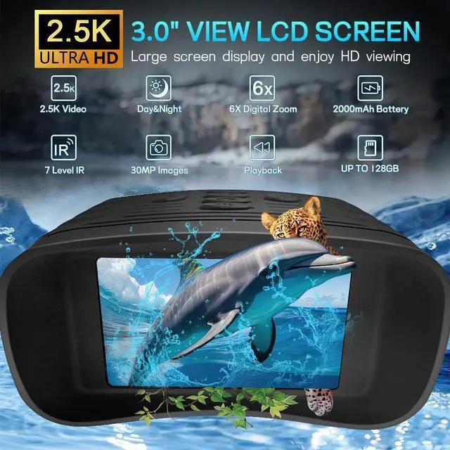 Alt view image 5 of 7 - Night Vision Goggles Night Vision Binoculars Digital Infrared System Hunting USA