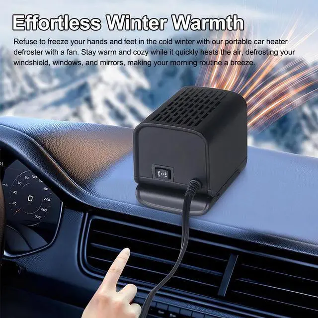 Alt view image 6 of 7 - 12V 120W DC Portable Electric Car Heater Heating Fan Defogger Defroster Demister