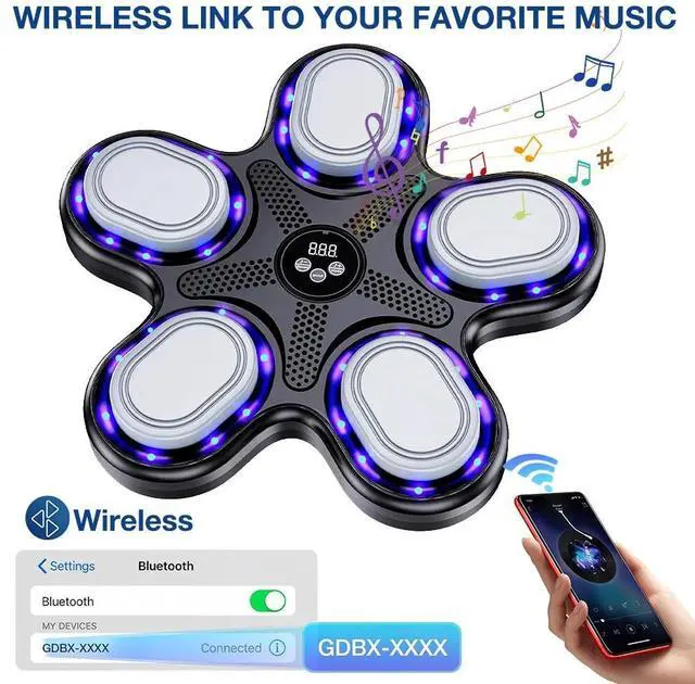 Alt view image 3 of 7 - Music Boxing Machine Smart Bluetooth Boxing Machine with Boxing Gloves Kids