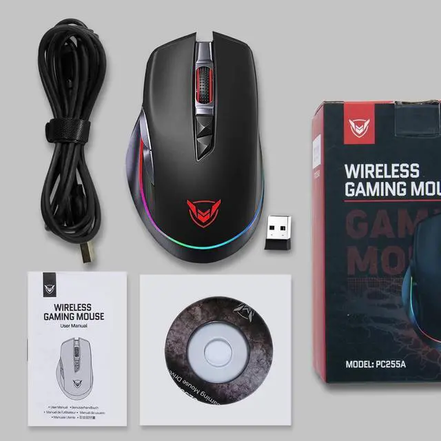Alt view image 7 of 7 - Wireless Optical Gaming Mouse Programmable Mice w/ Receiver