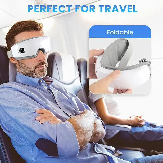 Alt view image 5 of 7 - Eye Massager with Heat for Migraines Rechargeable Bluetooth Music Eye Massager