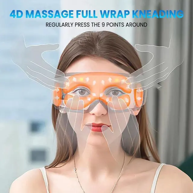 Alt view image 6 of 7 - Eye Massager with Heat for Migraines Rechargeable Bluetooth Music Eye Massager