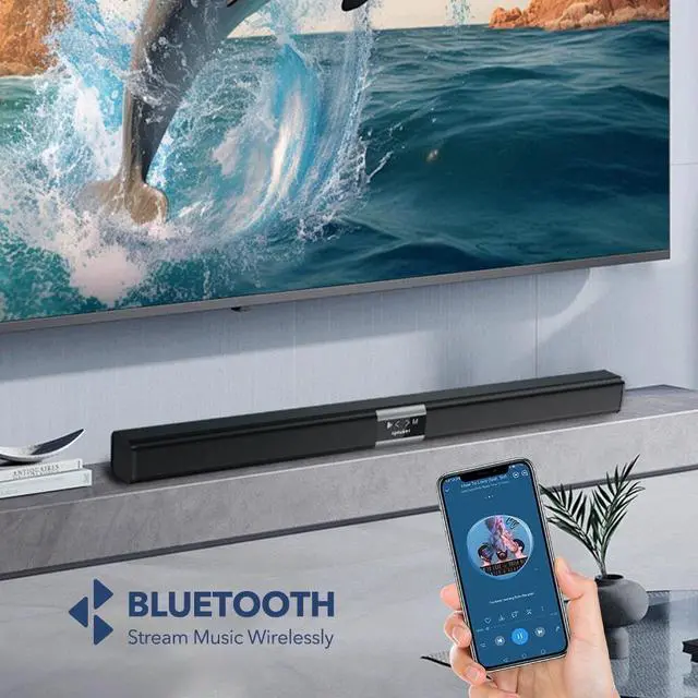 Alt view image 3 of 7 - Sound Bar for TV 32 Inch Bluetooth Soundbar Speakers Surround Sound Home Theater