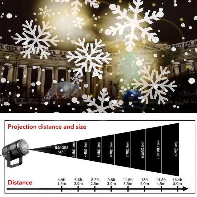 Alt view image 5 of 7 - Christmas Snowflake Projector Lights Snowfall Show Lights for Xmas Holiday Party