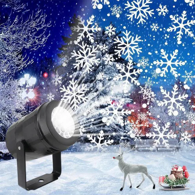 Alt view image 2 of 7 - Christmas Snowflake Projector Lights Snowfall Show Lights for Xmas Holiday Party