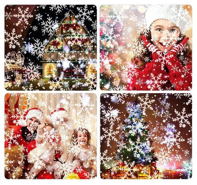 Alt view image 7 of 7 - Christmas Snowflake Projector Lights Snowfall Show Lights for Xmas Holiday Party
