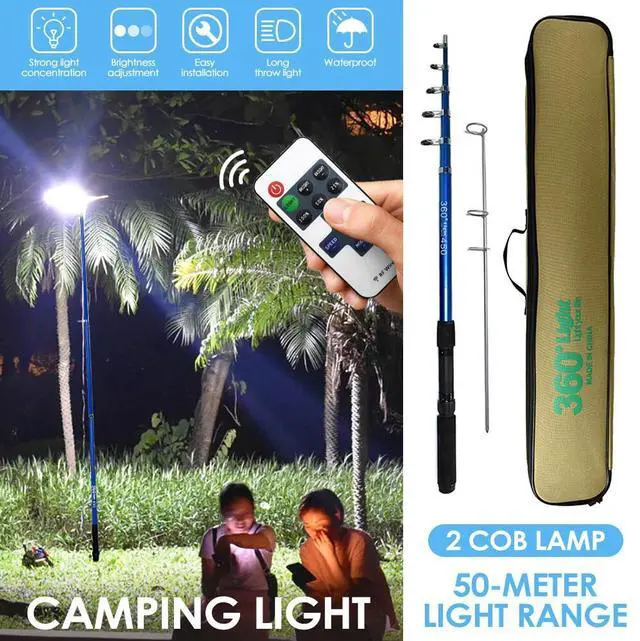 Main image of Telescopic Fishing Rod Light LED Lantern Camping Lamp Car Repair+Remote Control