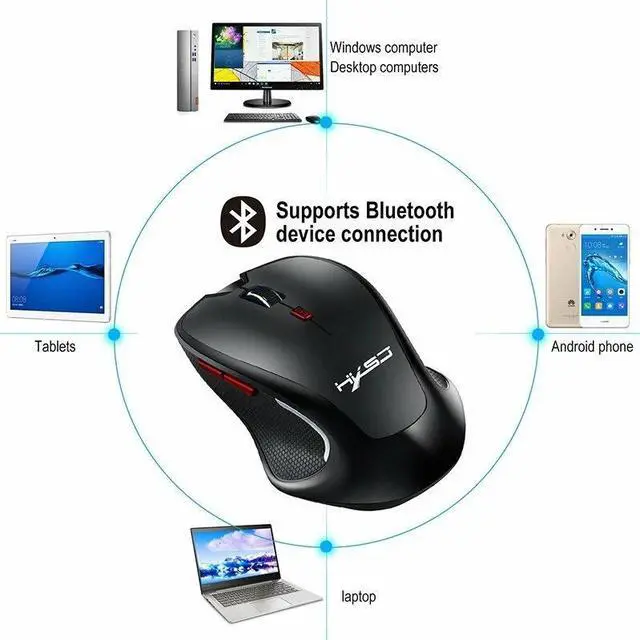 Alt view image 5 of 7 - 2400 DPI Wireless Bluetooth Mouse Optical Mice for Apple Macbook Laptop Notebook