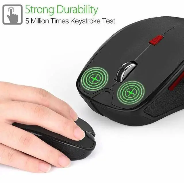 Alt view image 2 of 7 - 2400 DPI Wireless Bluetooth Mouse Optical Mice for Apple Macbook Laptop Notebook