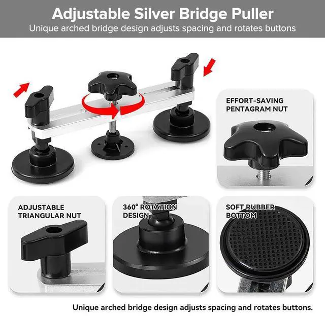 Alt view image 2 of 7 - PDR 75pcs Car Body Paintless Pops a Dent Repair Tool Auto Hail Dent Removal Kits