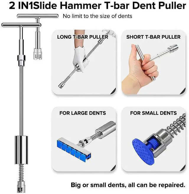 Alt view image 3 of 7 - PDR 75pcs Car Body Paintless Pops a Dent Repair Tool Auto Hail Dent Removal Kits