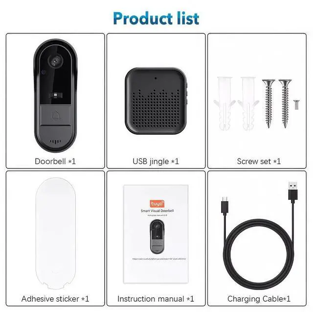 Alt view image 7 of 7 - WiFi Wireless Intercom Smart Doorbell Video Security Camera Door Ring Bell Chime