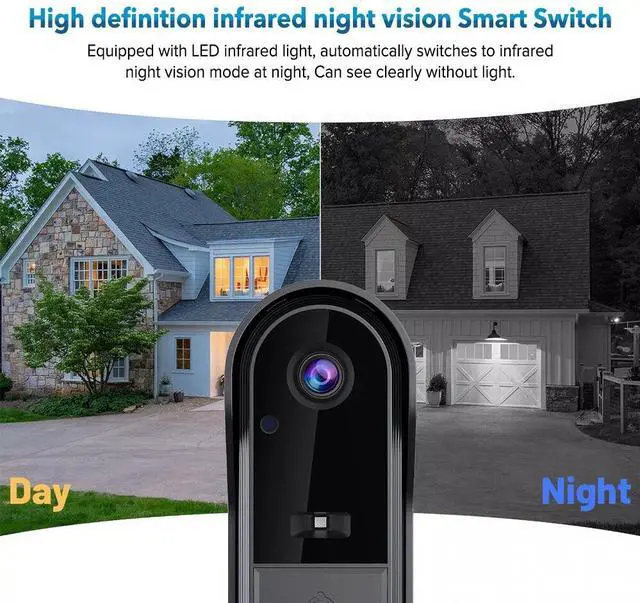 Alt view image 6 of 7 - WiFi Wireless Intercom Smart Doorbell Video Security Camera Door Ring Bell Chime