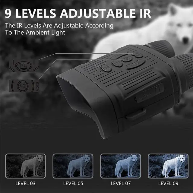 Alt view image 4 of 7 - Digital Night Vision Goggles Monocular for 100% Darkness for Hunting Travel 36MP