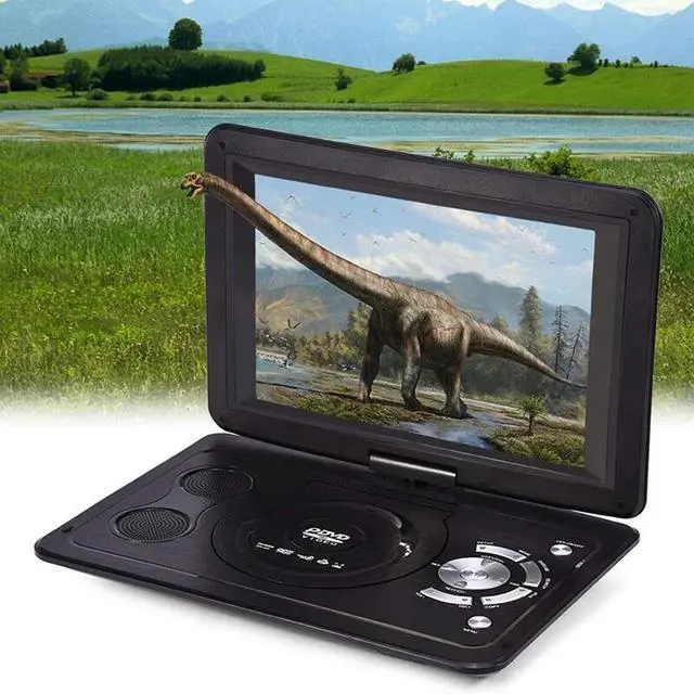 Alt view image 5 of 7 - Portable DVD Player CD Card HD 16:9 LCD Large Swivel Screen USB with Joystick
