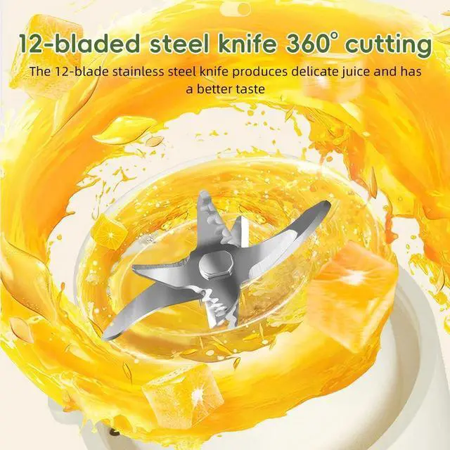 Alt view image 7 of 7 - Portable Blender Personal Blender with 12 Blades for Smoothies Shakes Baby Food