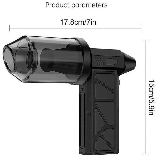 Alt view image 7 of 7 - 130000RPM 57m/s Mini Fan Electric Air Blower Duster Cleaner W/battery