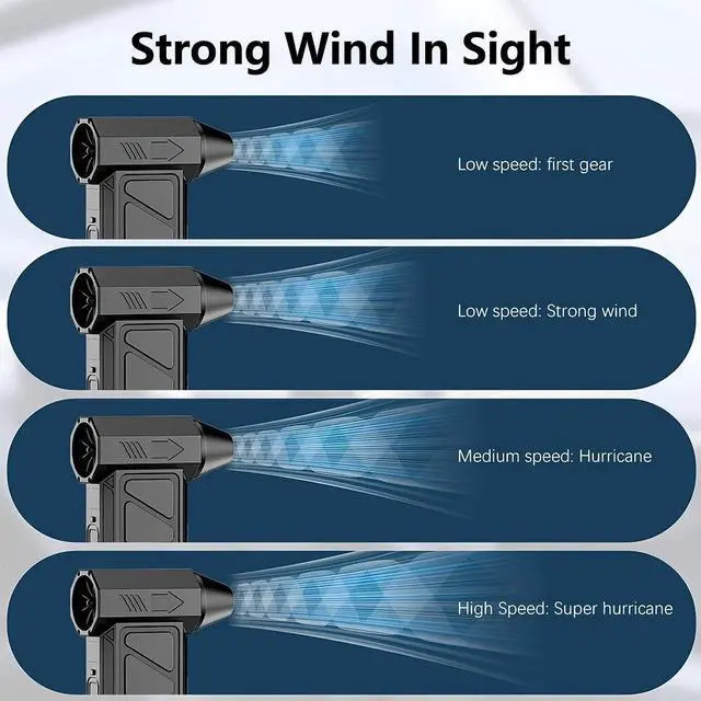 Alt view image 6 of 7 - 130000RPM 57m/s Mini Fan Electric Air Blower Duster Cleaner W/battery