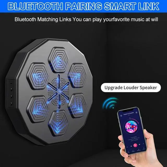 Alt view image 3 of 7 - Music Boxing Machine, Smart Bluetooth Boxing Trainer with Boxing Gloves