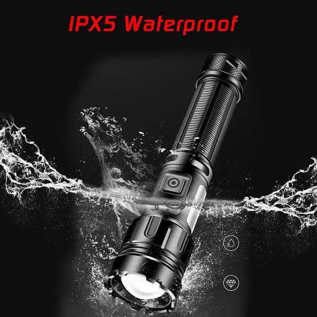 Alt view image 6 of 7 - 800 Meters Long Throw LED Flashlight COB Work Light USB Rechargeable Spotlights