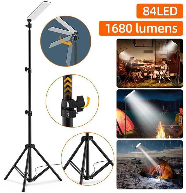 Main image of Outdoor Camping Light Super Bright LED Grill Work Light Stand Telescoping Tripod