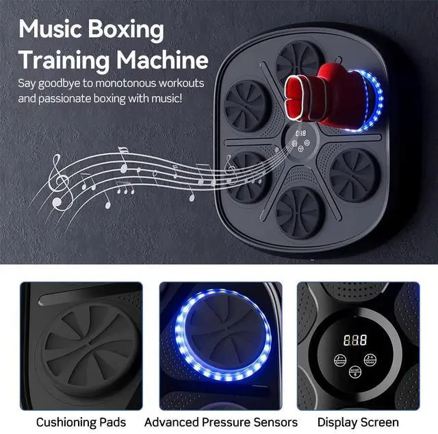 Alt view image 4 of 7 - New Music Boxing Machine Upgraded Bluetooth Music Boxing Parent-Child Game