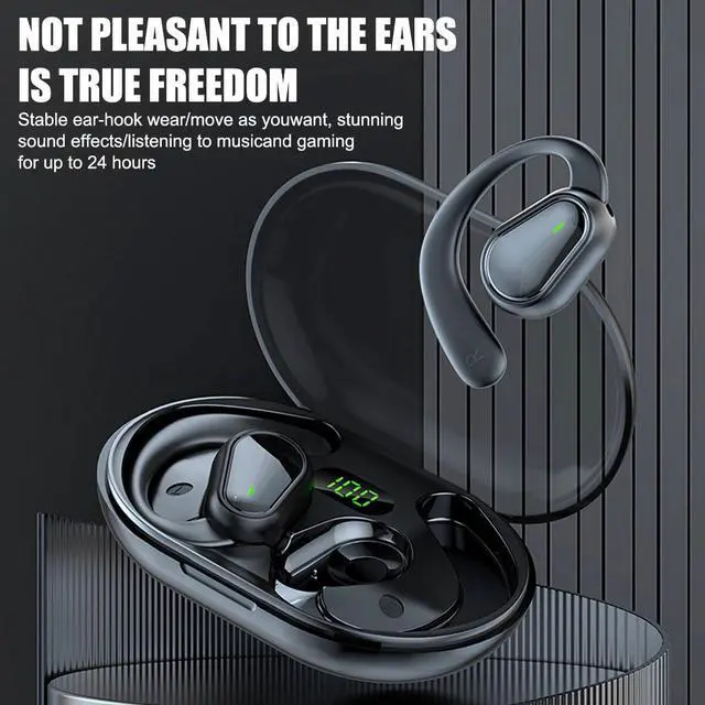 Alt view image 4 of 7 - Bluetooth 5.3 Headset Wireless Earphones Earbuds Stereo Headphones Ear Hook