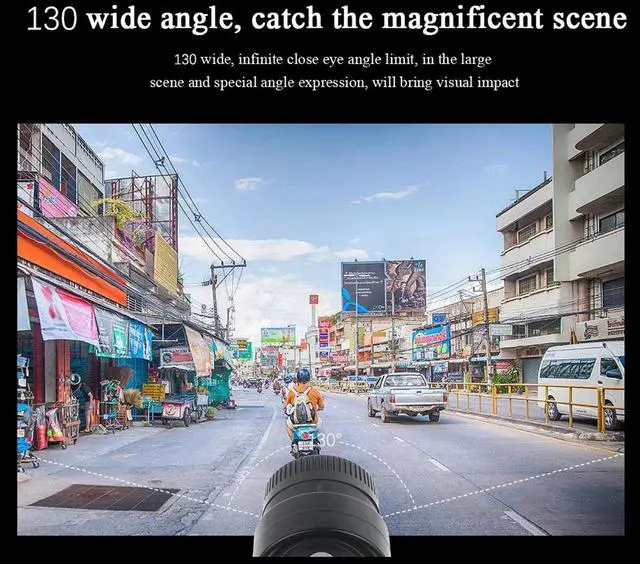 Alt view image 4 of 7 - Bike Motorcycle Helmet Camera Mini Sports Video Action Camera Outdoor Recorder