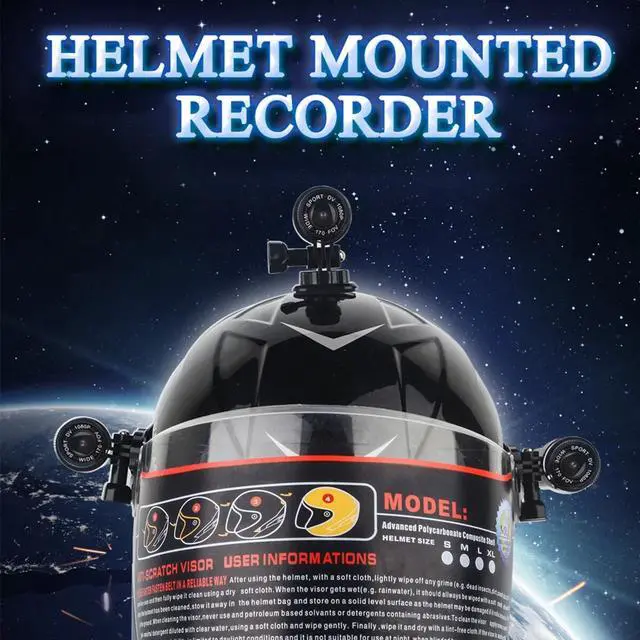 Alt view image 6 of 7 - Bike Motorcycle Helmet Camera Mini Sports Video Action Camera Outdoor Recorder