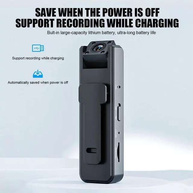 Alt view image 6 of 7 - 30 Hour 1080P Camcorder Mini Police Body Camera HD 180° Video DVR IR Night Cam