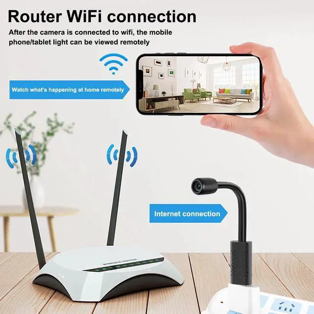 Alt view image 6 of 7 - Portable Mini WiFi Camera Home Security USB Cam HD1080P Camcorder Video Recorder(Camera +32G TF Card)