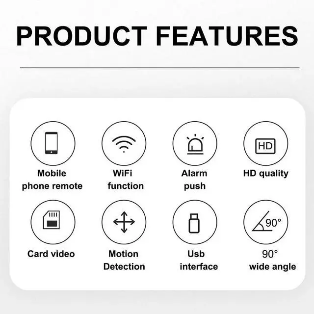 Alt view image 7 of 7 - Portable Mini WiFi Camera Home Security USB Cam HD1080P Camcorder Video Recorder(Camera +32G TF Card)
