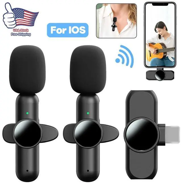 Main image of Portable Lavalier Microphone Wireless Audio Video Recording Mini Mic For iPhone