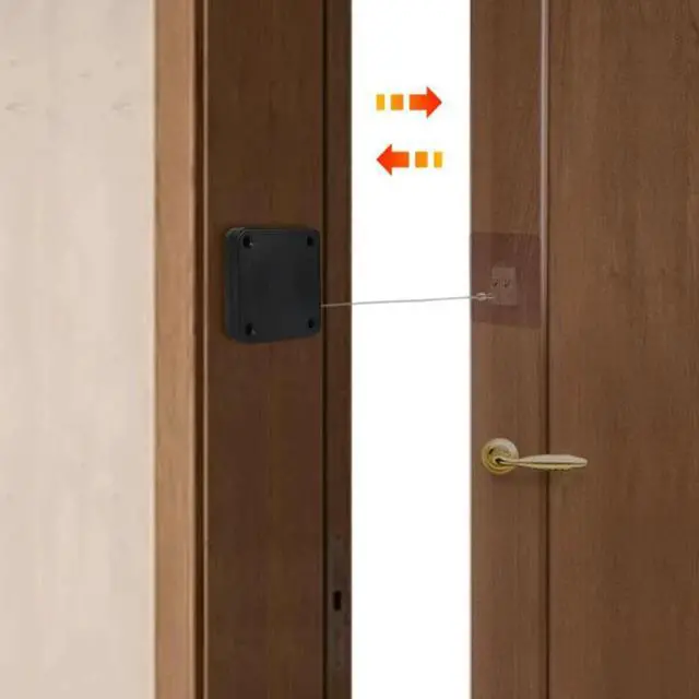 Alt view image 7 of 7 - Punch-free Automatic Sensor Door Closer Self Closing Off for Home Office Doors