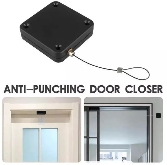 Alt view image 6 of 7 - Punch-free Automatic Sensor Door Closer Self Closing Off for Home Office Doors