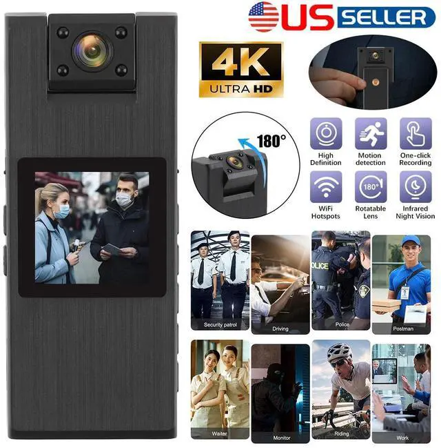 Main image of 4K WiFi Camera Camcorder 1080P HD Police Cam With Audio Video DVR IR Night Cam