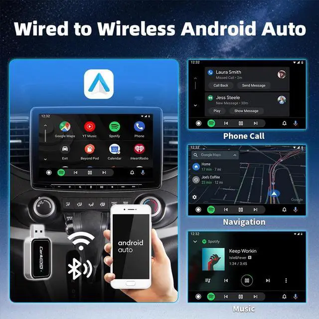 Alt view image 2 of 7 - Mini Wireless Carplay Dongle for iPhone Apple Carplay Ai Box Wired to Wireless