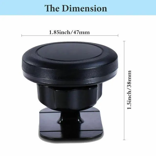 Alt view image 6 of 7 - 360° Universal Magnetic Car Mount Cell Phone Holder Stand Dashboard For iPhone