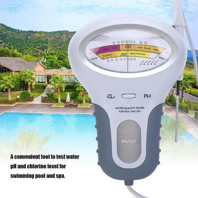 Alt view image 3 of 7 - Digital Water Quality Measurer Meter Swimming Pool Spa PH/CL2 Chlorine Tester