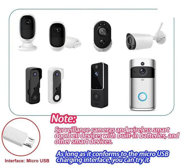 Alt view image 4 of 7 - Solar Panel for Ring Spotlight Stick Up Camera Plus Security Cam Battery Charger