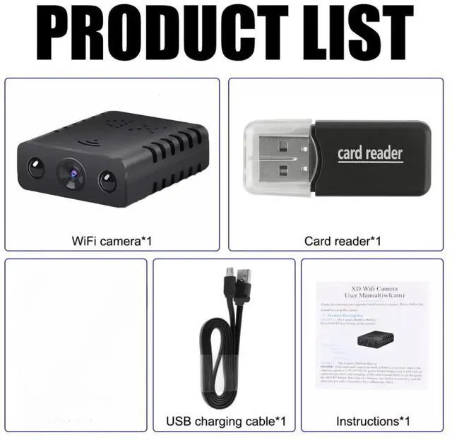 Alt view image 7 of 7 - Smart Mini WiFi Camera Wireless 1080P HD Night Cam Home Security Camera US