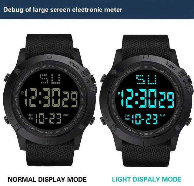 Alt view image 5 of 7 - Waterproof Digital Sports Watch Military Tactical LED Backlight Wristwatch Men
