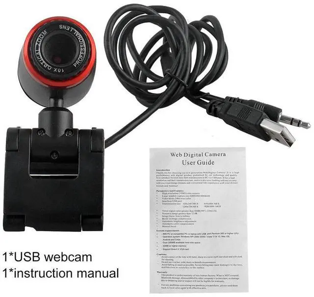 Alt view image 7 of 7 - HD 1080P Webcam USB Computer Web Camera w/ Microphone For PC Laptop Desktop US