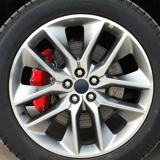 Alt view image 7 of 7 - 4PCS 3D Style Red M+L Car Disc Brake Caliper Cover Front & Rear Kits Accessories