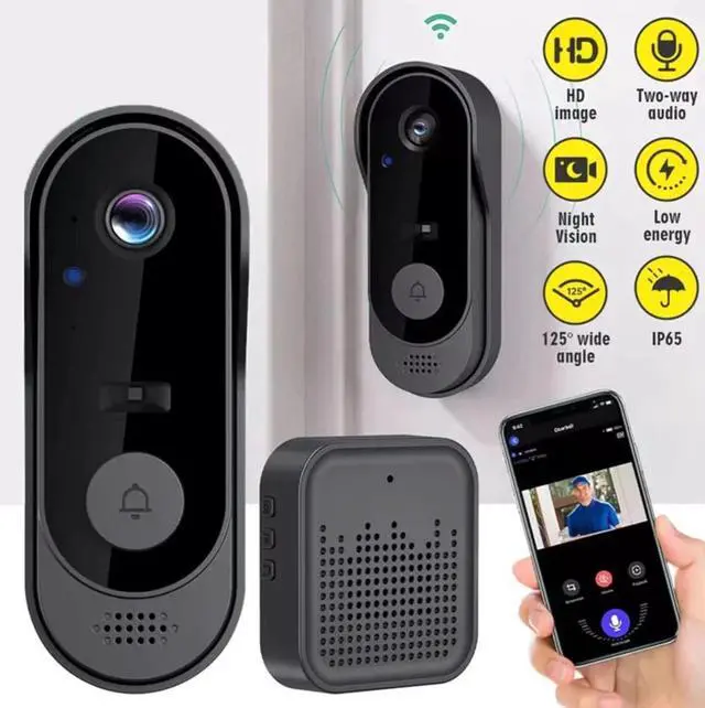 Alt view image 2 of 7 - Wireless WiFi Smart Phone Door Ring Video Doorbell Intercom Security Camera Bell