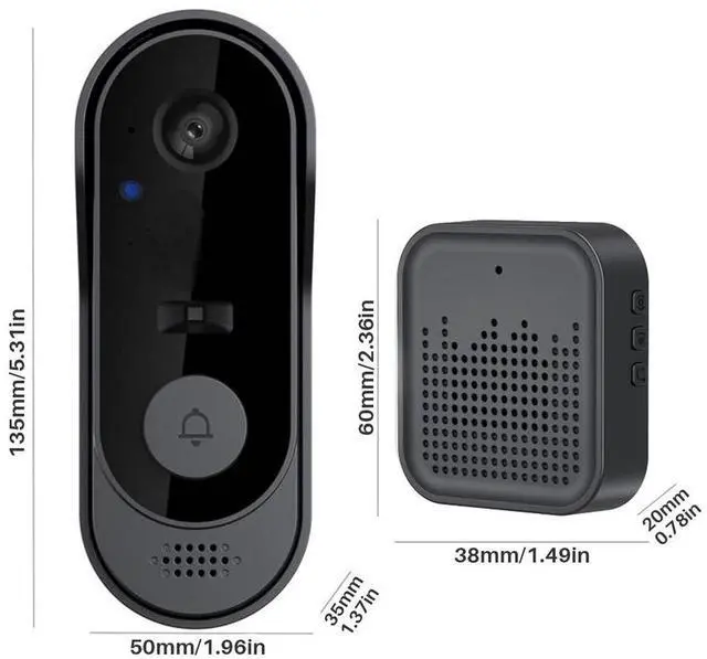 Alt view image 4 of 7 - Wireless WiFi Smart Phone Door Ring Video Doorbell Intercom Security Camera Bell